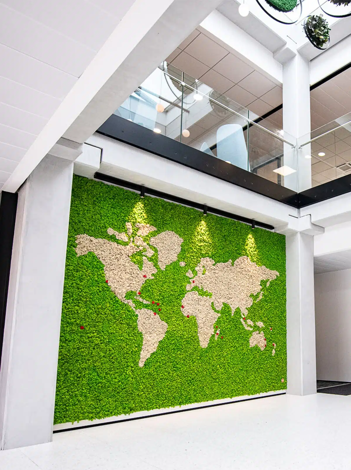 green wall map